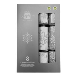 Giftmaker Christmas Crackers "Fiocchi di Neve" Argento 8pz