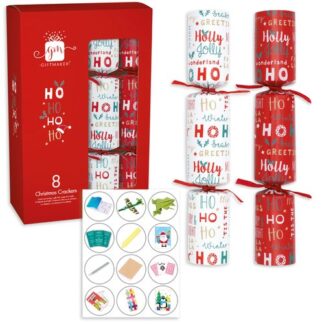 Giftmaker "Ho Ho Ho" Christmas Crackers 8pz