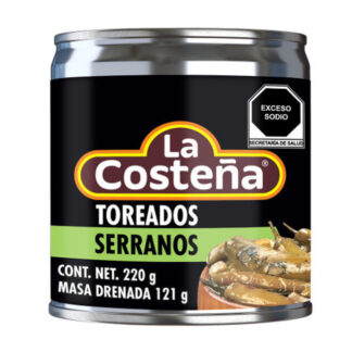 La Costena Chiles Serranos Toreados 220g - da consumarsi preferibilmente entro 27-03-26